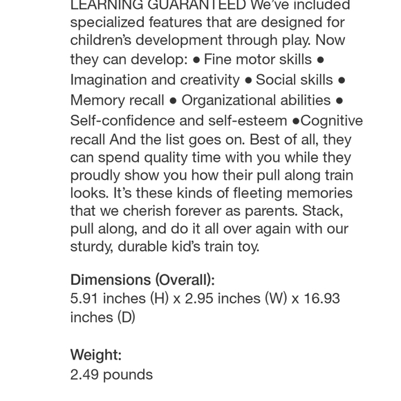 Leo & Friends Block Train Stacking Set - Picture 8 of 9